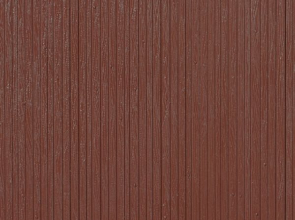 Auhagen 52420 Dekoplade, plastic, Brædde væg, mørk brun, str. 100 x 200 mm H0/TT
