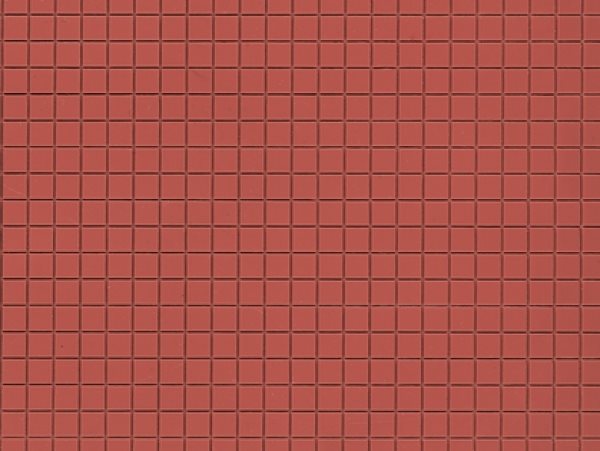 Auhagen 52422 Dekoplade, plastic, Fliser, brun, str. 100 x 200 mm H0/TT