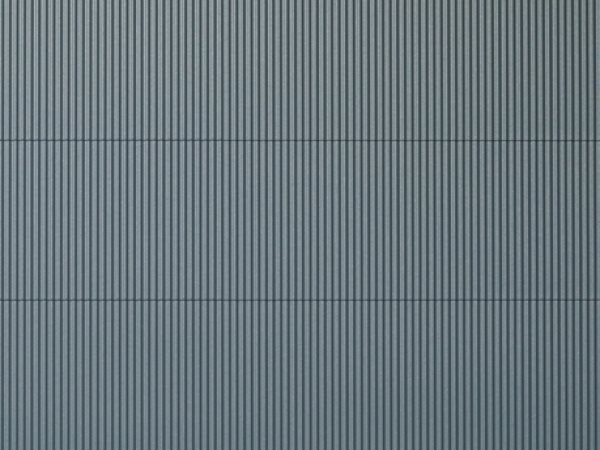 Auhagen 52431 Dekoplade, plastic, Bølgeblik plade til væg og tag. grå, str. 100 x 200 mm H0/TT