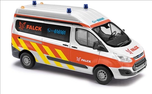 Busch 52515 Ford Transit Custom Bus, "Falck", H0