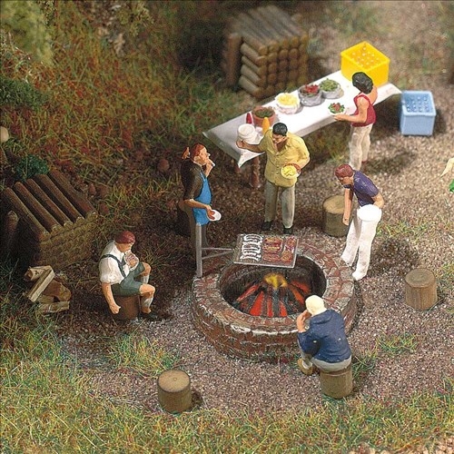 Busch 5407 Bålsted og grill, H0