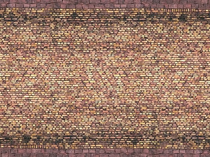 Noch 56605 3D karton, Mursten, gul-multifarvet, 25 x 12,5 cm