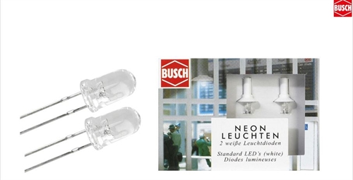 Busch 5987 to hvide LED's, spor neutrale