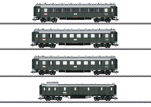Märklin 41354 Komplet eksprestog vognsæt "Pfalzbahn" bestående af 3 personvogne samt pakkevogn