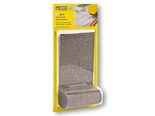 Noch 60312 Struktur vejfolie, brosten, Str. 7,5 cm bredt, 50 cm langt, H0 