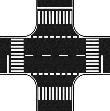 Noch 60712 Vejfolie, vejkryds, 220 x 220 mm