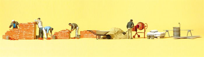 Preiser 10542 Murere med tilbehør, 5 figurer, H0 