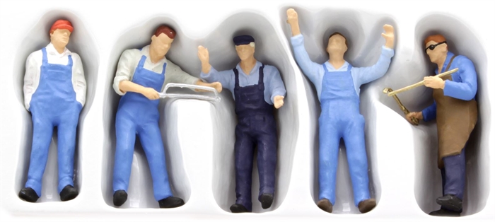 Preiser 65332 Håndværkere, fem figurer, Spor 0