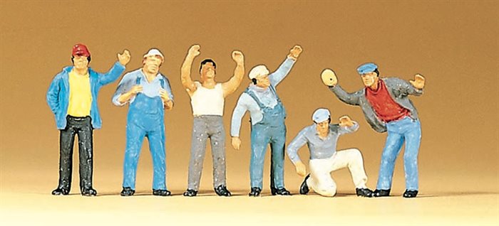 Preiser 10036 Stående lastbilchauffører, seks stk, H0