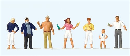 Preiser 10690 I kiosken, syv figurer, H0