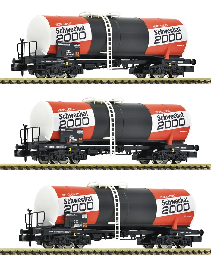 Fleischmann 6660073 3-delt sæt, tankvogne, ÔBB, ep IV, Spor N