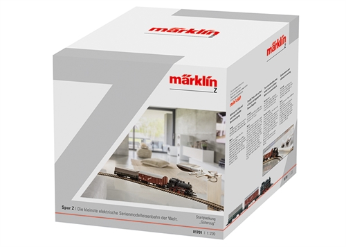 Märklin 81701 Startsæt "Godstog" med damplokomotiv af klasse 89, sporovaal, lokomotivstyring og strømforsyning, Spor Z