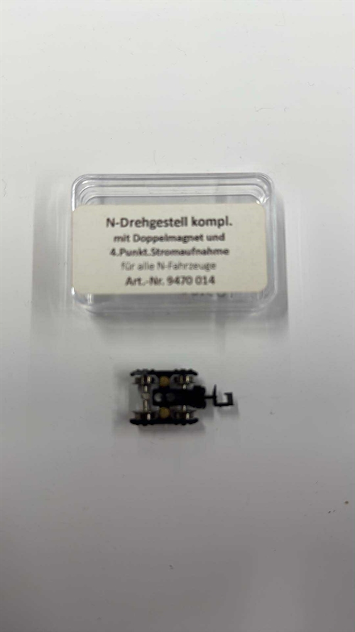 Lux 9470014 Bogie komplet med dobbeltmagnet og 4. punkt strømoptag, Spor N