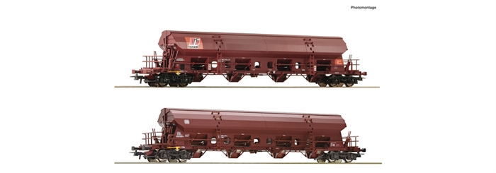 Roco 77036 2-delt sæt: Svingbare tagvogne, DB, ep IV