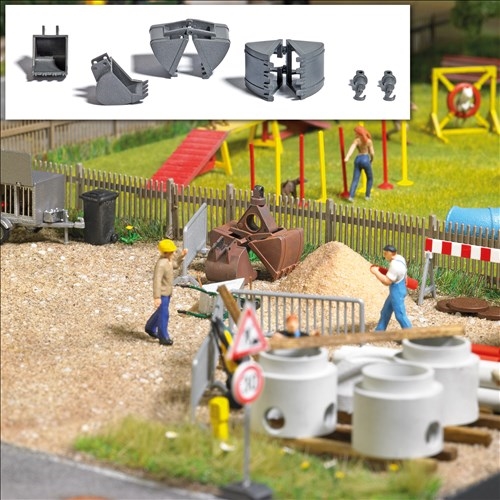 Busch 7799 Mini-sæt: Gravemaskine skovle, H0