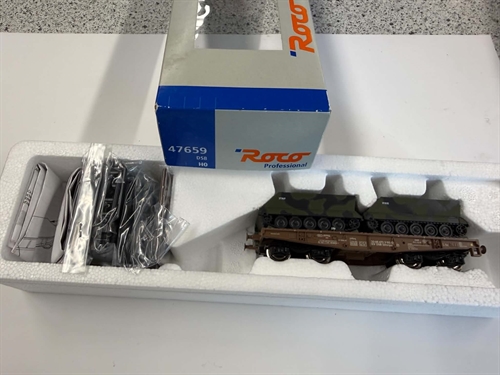 Roco 47659 Roco DSB fladvogn med to PMW'er (BRUGT)
