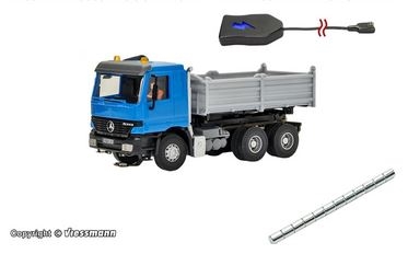 Viessmann 8000 CarMotion Basis Startsæt, Mercedes Benz ACTROS lastvogn med indbygget belysning og fungerende gule rotorblink