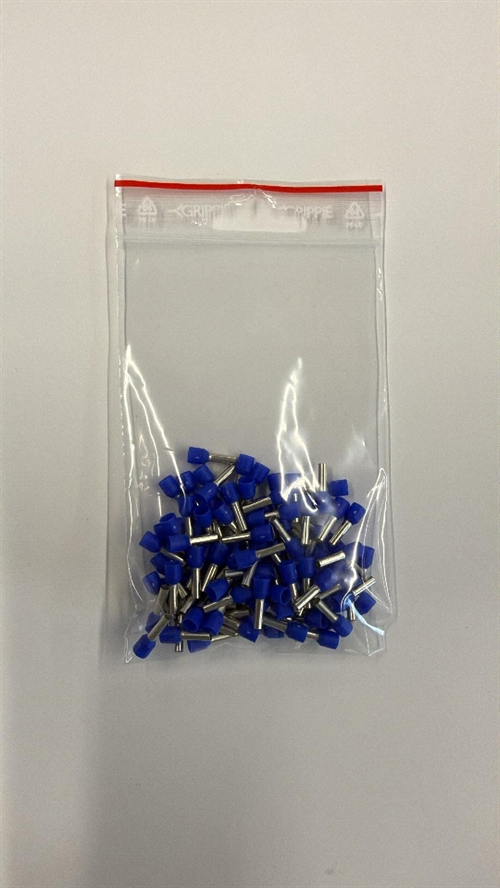 SMT8200 terminalrør, Blå, 2,5mm2, 100 stk