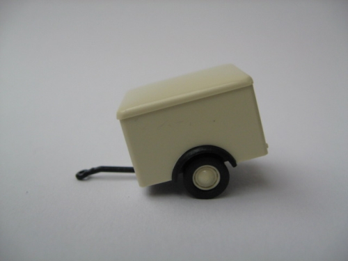 Brekina 55914-1 En-akslet anhænger, creme/sort, H0