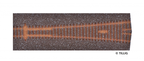 Tillig 86526 Sporbedding elite mørk (brun)  - for Y-punkter 12°