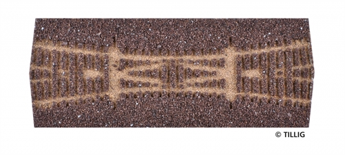 Tillig 86527 Sporbedding elite mørk (brun)  - for dobbeltglidende punkter