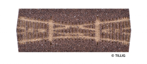 Tillig 86528 Sporbedding elite mørk (brun)  - for enkeltglidende punkter