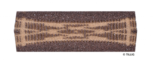 Tillig 86530 Sporbedding elite mørk (brun)  - for dobbeltglidende punkter