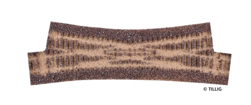 tillig 86531 Sporbedding elite mørk (brun)  - for enkeltglidende punkter