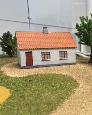 Hobbytrade 87315 Landarbejderhus, hvid puds, H0