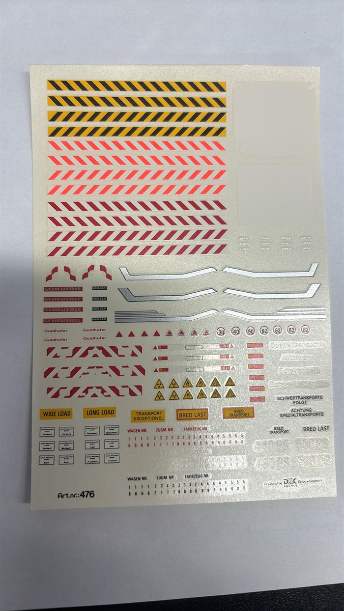 DMC Decals 87-476 Advarselsskilte 1/87