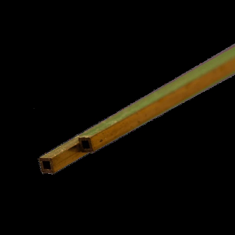 K&S Metal 9851 Messing rør firkant 3mm x 0,45mm x 300mm 2 stk. 