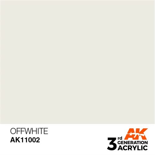 AK11002 Akryl maling, 17 ml, off hvid - standard