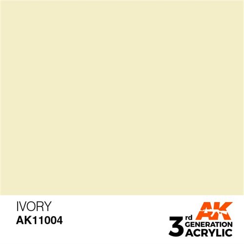 AK11004 Akryl maling, 17 ml, elfenben - standard