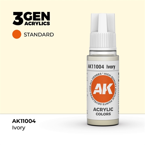 AK11004 Akryl maling, 17 ml, elfenben - standard