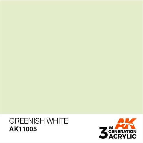 AK11005, Akryl maling, 17 ml, greenish white - standard