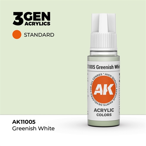 AK11005 Akryl maling, 17 ml, grønlig hvid - standard