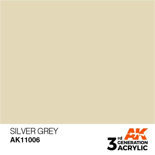 AK11006, Akryl maling, 17 ml, sølv grå