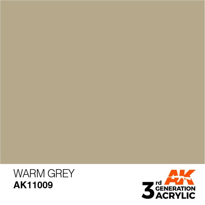 AK11009 Akryl maling, 17 ml, varm grå - standard