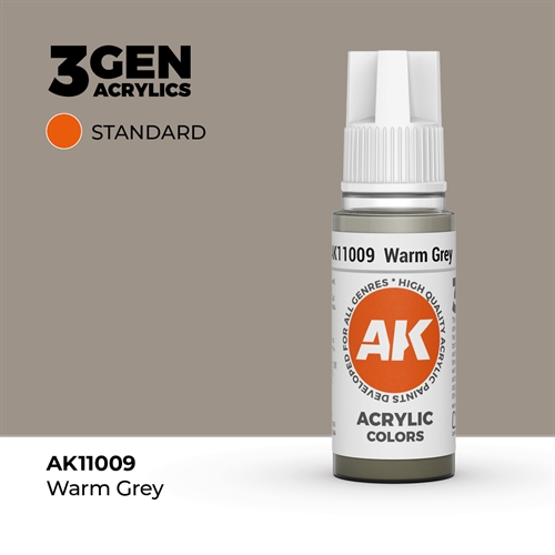 AK11009 Akryl maling, 17 ml, varm grå - standard
