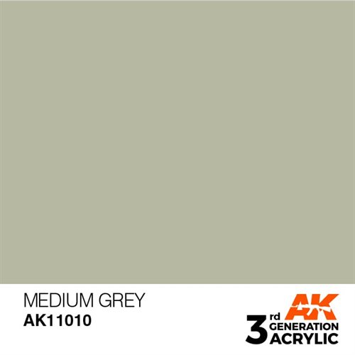 AK11010 Akryl maling, 17 ml, mellem grå