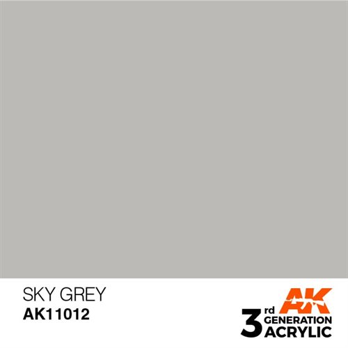 AK11012 Akryl maling, 17 ml, sky grå - standard