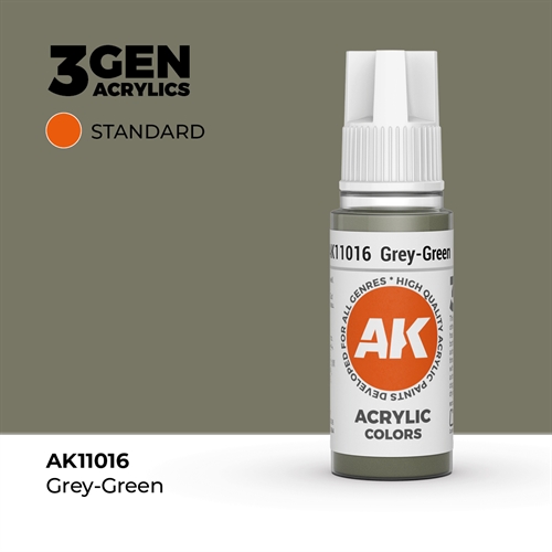 AK11016 Akryl maling, 17 ml, grå grøn - standard