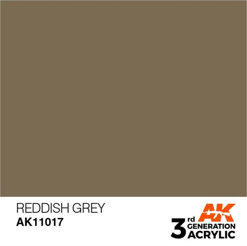 AK11017 Akryl maling, 17 ml, rødlig grå - standard