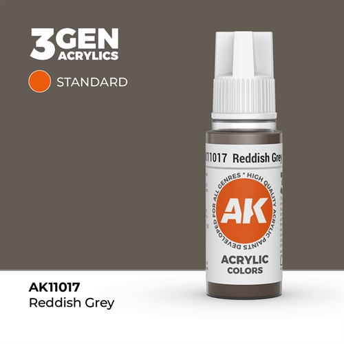 AK11017 Akryl maling, 17 ml, rødlig grå - standard