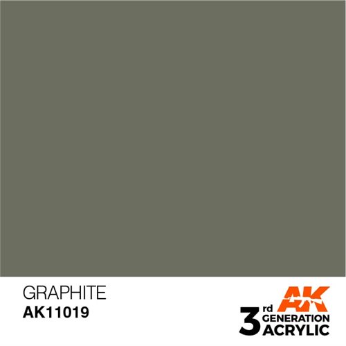 AK11019 Akryl maling, 17 ml, graphit standard