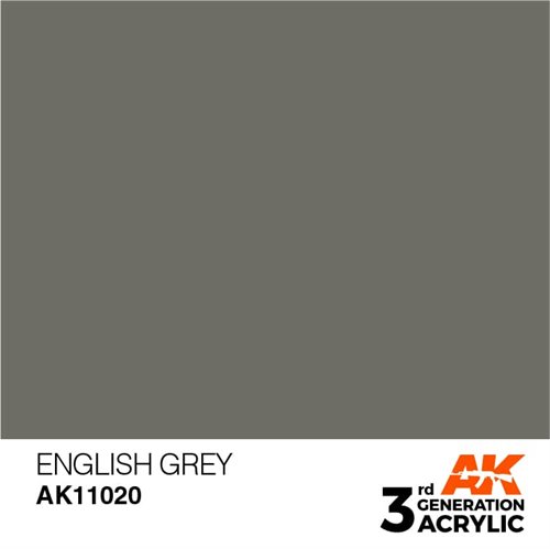 AK11020 Akryl maling, 17 ml, engelsk grå - standard