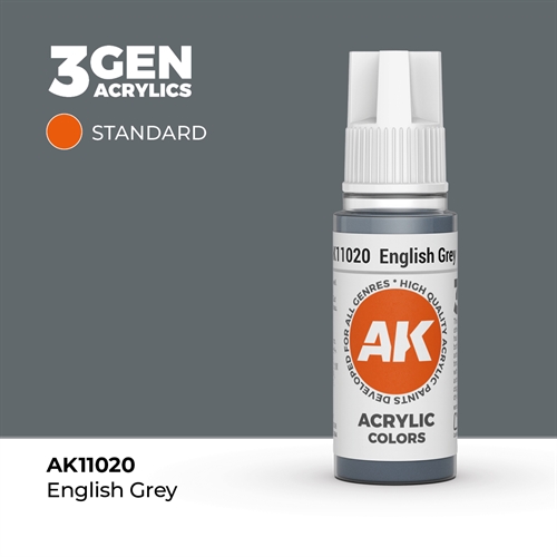 AK11020 Akryl maling, 17 ml, engelsk grå - standard