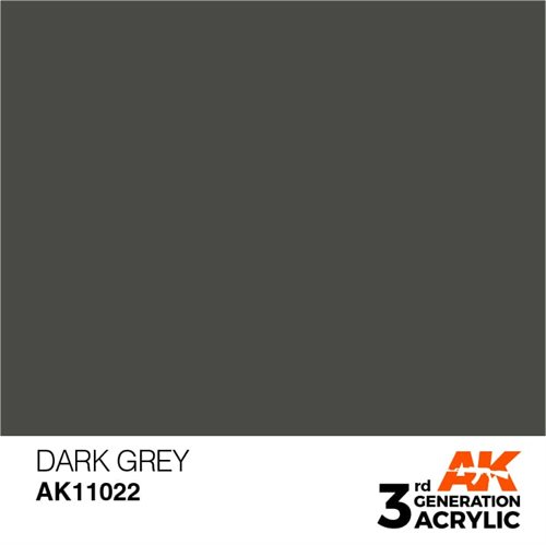 AK11022 Akryl maling, 17 ml, mørk grå - standard