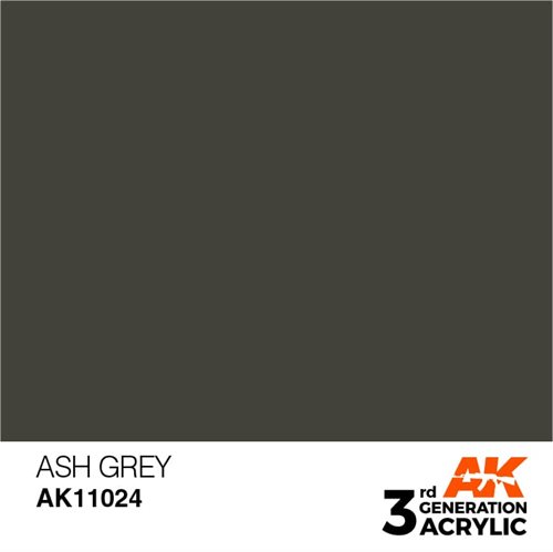 AK11024 Akryl maling, 17 ml, aske grå - standard