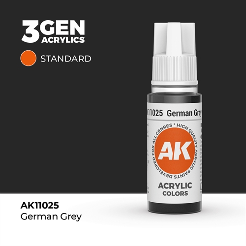 AK11025 Akryl maling, 17 ml, tysk grå - standard